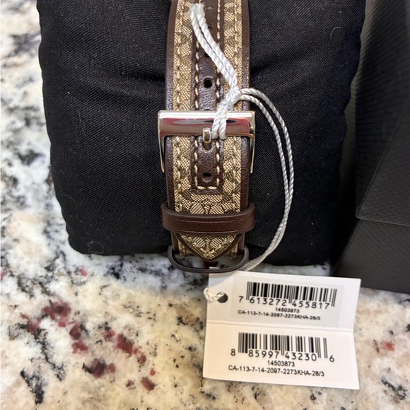 Coach Pink and Tan Signature Watch - Picture 3 of 5
